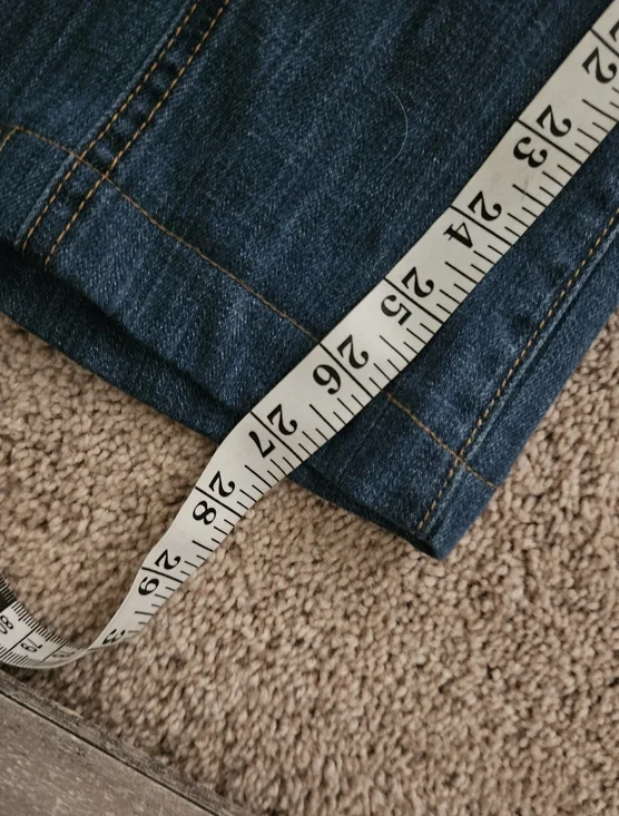 REVICE Indigo Blue Denim Flare Heart Jumpsuit - Picture 6 of 8